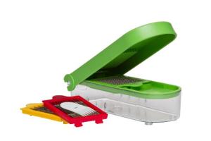PrepWorks 3-Blade Dice & Slice Chopper – Multi-Function Vegetable and Fruit Cutter, Easy to Use, Stainless Steel Blades, BPA-Free