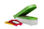 PrepWorks 3-Blade Dice & Slice Chopper – Multi-Function Vegetable and Fruit Cutter, Easy to Use, Stainless Steel Blades, BPA-Free