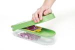 PrepWorks 3-Blade Dice & Slice Chopper – Multi-Function Vegetable and Fruit Cutter, Easy to Use, Stainless Steel Blades, BPA-Free