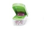 PrepWorks 3-Blade Dice & Slice Chopper – Multi-Function Vegetable and Fruit Cutter, Easy to Use, Stainless Steel Blades, BPA-Free