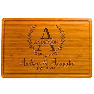 Personalized Cutting Board for Wedding - Engraved Charcuterie Boards,Custom Bridal Shower,Engagement, Anniversary, Bride, Housewarming Gifts, Best Gift Idea for Christmas, Couples