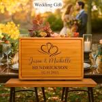 Personalized Cutting Board for Wedding - Engraved Charcuterie Boards,Custom Bridal Shower,Engagement, Anniversary, Bride, Housewarming Gifts, Best Gift Idea for Christmas, Couples