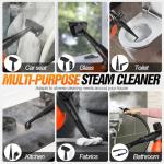 Sinbyuer Handheld Steam Cleaner for Home, Pressurized Multi-surface Natural Steam Cleaner with 11pcs Accessories & Dual-safety Lock, Multi-Purpose Cleaning Steamer for Upholstery, Window, Grout, Car