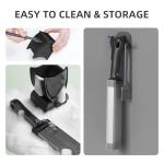 SupMaKin Fresh Meat Slicer, Thickness Adjustable 2 or 4 mm, 17 IN 1 Stainless Steel Manual Meat Cutter, Cleaver Kitchen Knife, Jerky Slicer Suit for Chicken Breast Beef Pork (Black)