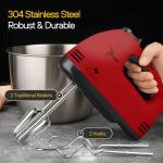 TechnoLegend Hand Mixer Electric Handheld – 7 Speed Ultra Power Electric Mixer Handheld (Red)