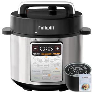 Fullwill Electric Pressure Cooker Uni 6qt, 9-in-1 Multi-Functional Slow Cooker, Rice Cooker, Yogurt Maker, Cake Maker, Sauté Pan, Steamer, Food Warmer, Soup Maker