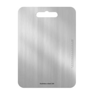 Solaverano Stainless Steel Cutting Board, Non Toxic Cutting Board Chopping Board for Meat Cheese Bread Vegetable Fruit（11.6 * 7.9in)