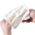 Popsicle Molds 6 Pieces Silicone Ice Pop Molds Popsicle Models Reusable Easy Release Ice Pop Maker (White)