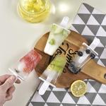 Popsicle Molds 6 Pieces Silicone Ice Pop Molds Popsicle Models Reusable Easy Release Ice Pop Maker (White)