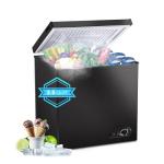 rosmena Deep Freezer 3.5 Cu.Ft, Chest Freezer with Removable Basket, Small Freezer with 6 Levels Adjustable Temperature, Quiet Mini Freezer for Home/Kitchen/Office/Garage/Bar (Black)