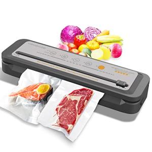 MegaWise Vacuum Sealer Machine - Powerful 80kPa Suction, Built-in Cutter, One-Touch Operation, Includes 10 BPA-Free Bags, Dry & Moist Modes, Keeps Food Fresh 5x Longer
