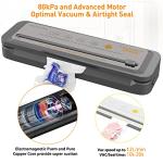 MegaWise Vacuum Sealer Machine - Powerful 80kPa Suction, Built-in Cutter, One-Touch Operation, Includes 10 BPA-Free Bags, Dry & Moist Modes, Keeps Food Fresh 5x Longer