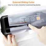 MegaWise Vacuum Sealer Machine - Powerful 80kPa Suction, Built-in Cutter, One-Touch Operation, Includes 10 BPA-Free Bags, Dry & Moist Modes, Keeps Food Fresh 5x Longer
