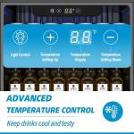 Erivess Beverage Refrigerator and Cooler, 76 Can/1.7 Cu Ft Mini Fridge with Glass Door, Adjustable Shelves for Soda,Beer,Wine, Free Standing Small Refrigerator, Digital Display, for Home, Bar, Office