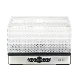 Food Dehydrator Dryer - Dehydrator for Healthy Food, Meat, Jerky, Fruit, Vegetable, Mushroom and Herb, 400W, 158°F, Mini Dryer with 5 BPA-Free Drying Racks and Slide Out Tray, White, Model 904