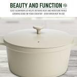 Goodful All-In-One Pot, Multilayer Nonstick, High Performance Cast Dutch Oven With Matching Lid, Roasting Rack And Turner, Made Without PFOA, Dishwasher Safe Cookware, 4.7-Quart, Linen