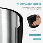 Secura Original Stainless Steel Double Wall Electric Water Kettle 1.8 Quart with Auto Shut-Off & Boil-Dry Protection, Black Onyx SWK-1701DA/HB-3227B