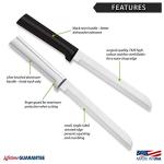 Rada Cutlery 6" Bread Knife (R136), Stainless Steel Hollow Ground Serrated Blade, Made in USA, Silver Handle