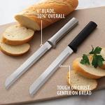 Rada Cutlery 6" Bread Knife (R136), Stainless Steel Hollow Ground Serrated Blade, Made in USA, Silver Handle