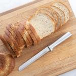 Rada Cutlery 6" Bread Knife (R136), Stainless Steel Hollow Ground Serrated Blade, Made in USA, Silver Handle