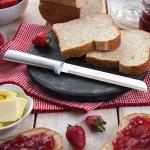 Rada Cutlery 6" Bread Knife (R136), Stainless Steel Hollow Ground Serrated Blade, Made in USA, Silver Handle
