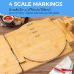 2025 Upgraded Wooden Tortilla Press 10 Inches Rotatable 10" Wood Tortilla Press Maker, with Rolling Pin & 50 Pcs Parchment Paper, for Homemade Tortillera, Roti, Chapati, Taco, Pataconera, Burritos