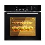 Single Wall Oven 24", Built-in Electric Ovens with 5 Automatic Recipes, 3000W, 240V, 2.5 CF Convection Built-in Oven, Stainless Steel, Touch Control, Timer, Safety Lock