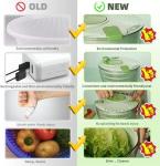 Salad Spinner Green Large,4.2L Lettuce Spinner With Lid Lock & Rotary Handle, Lettuce Dryer Spinner Quick Dry, BPA Free,Fruit Washer,Easy for Salads and Faster Food Prep