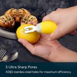 KITCHENDAO Citrus Lemon Peeler Zester Tool to Save Effort, Ultra Sharp Lemon Rind Twist Peeler Tool Bar Bartender Lime Stripper for Cocktails Kitchen, Yellow