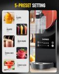 PAMBEE 88oz Slushie Machine, No Ice Needed Frozen Drink Maker for Home, Self-Cleaning, 5 Preset Menus & 5 Temp Settings Slushy Machine for Margarita, Frappés, Milkshakes and More