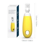 KITCHENDAO Citrus Lemon Peeler Zester Tool to Save Effort, Ultra Sharp Lemon Rind Twist Peeler Tool Bar Bartender Lime Stripper for Cocktails Kitchen, Yellow
