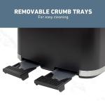 West Bend Toaster 2-Slice Extra-Wide and Deep Slots with 3 Functions and 7 Shade Settings Manual Toast Lift Lever Auto Shut-Off and Removable Crumb Tray, 1500-Watts, Black