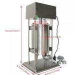 CUBELLIN 15L Churro Maker Machine 110V 40W Electric Churro Maker with 4 Nozzles Stainless Steel Vertical Churro Maker Speeds Adjustable Churros Donuts Making Machine for Bakeries Restaurant Use