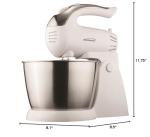 Brentwood Stand Mixer, 5-Speed + Turbo, White