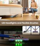 KARDV Cordless Vacuum Cleaner, 500W/40Kpa Vacuum Cleaners for Home, 60Mins Stick Vacuum with LED Display, Anti-Tangle & Wall Mount Charging, 8 in 1 Lightweight Vacuum for Hard Floors Carpet Pet Hair