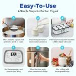 Ultimate Probiotic Yogurt Maker with Adjustable Temperature & Time Control - Make Trillions of Live Probiotics & Get Better Gut Health - ULTIMATE LIFETIME WARRANTY - Wellness Gifts for Men & Women