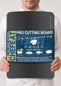 Extra Large TPU Cutting Board for Kitchen 17.3" x 12.6" Professional Flexible Extra Thick 0.14'' Knife Friendly Scratch Resistant Dishwasher Safe Juice Groove Non Slip BPA Free