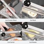 Manual Frozen Meat Slicer for Hot Pot, Upgraded Stainless Steel Meat Cutter for Beef Mutton Pork Roll, Food Slicer Machine for Shabu Shabu, BBQ, Sandwiches, KBBQ Home Cooking