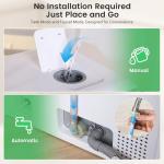BLITZHOME WiFi Countertop Portable Dishwasher, Smart 9 Programs, 167℉ High-Temp, 360° 3Spray, 24H Timing, Hot Air Drying, Air Refresh, Baby-Care, LED Light, 5.2L Built-in Water Tank for Apartments RVs
