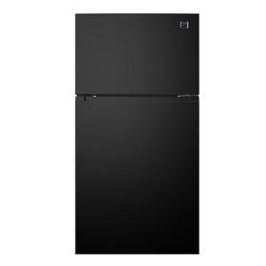 Kenmore 33 in. 20.4 cu. ft Capacity Refrigerator/Freezer with Full-Width Adjustable Glass Shelving, Humidity Control Crispers, Ice Maker, ENERGY STAR Certified, Black