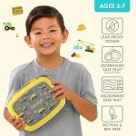 Bentgo Kids Prints Leak-Proof, 5-Compartment Bento-Style Kids Lunch Box - Ideal Portion Sizes for Ages 3-7, Durable, Drop-Proof, Dishwasher Safe, & PFAS & BPA-Free Materials (Construction Trucks)