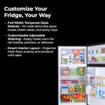 Kenmore 33 in. 20.4 cu. ft Capacity Refrigerator/Freezer with Full-Width Adjustable Glass Shelving, Humidity Control Crispers, Ice Maker, ENERGY STAR Certified, Black