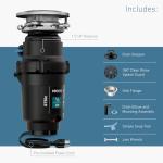 Moen Prep Series Disposer 1/2 Horsepower Continuous Feed Garbage Disposal featuring Fast Track Technology, Power Cord Included, GT50C
