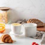 Husfunov Butter Crock With Water Line for Countertop, French Dish With Lid, Ceramic Keeper for Fresh Spreadable Butter, Container Holder for Kitchen and Home Decor, White
