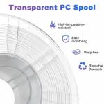 YXPOLYER PLA Filament Food Grade 1.75mm 1kg for 3D Printing, White 3D Printer Filament with Transparent AMS-Compatible Filament Spool