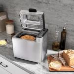 Cuisinart Bread Maker Machine, Stainless Steel Convection Bread Machine with 16 Menu Options, 3 Loaf Sizes Up to 2 Lb., 3 Crust Colors, Includes Measuring Cup, Spoon & Kneading Hook, CBK-210