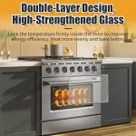 WB56X22160 WB55T10154 Range Oven Inner Door Glass Compatible with GE Range/Electric Oven/Wall Oven, Double-Layer Glass, Replacement Part Number: WB56T10152, WB55T10191, WB56X26391, 3379163