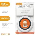 Durable Heavy Portable Large Warmer Safe Plate for Candle Jar & Mug Warmer, White Pack