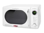 Nostalgia Retro Compact Countertop Microwave Oven - 0.7 Cu. Ft. - 700-Watts with LED Digital Display - Child Lock - Easy Clean Interior - White