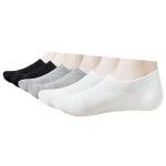 MAGIARTE Cotton No Show Socks Low Cut Athletic Running Cycling Sports Liner Socks Non Slip Design Invisable Socks for Women and Men 6-PACK (Color#03M Black/White/Grey)